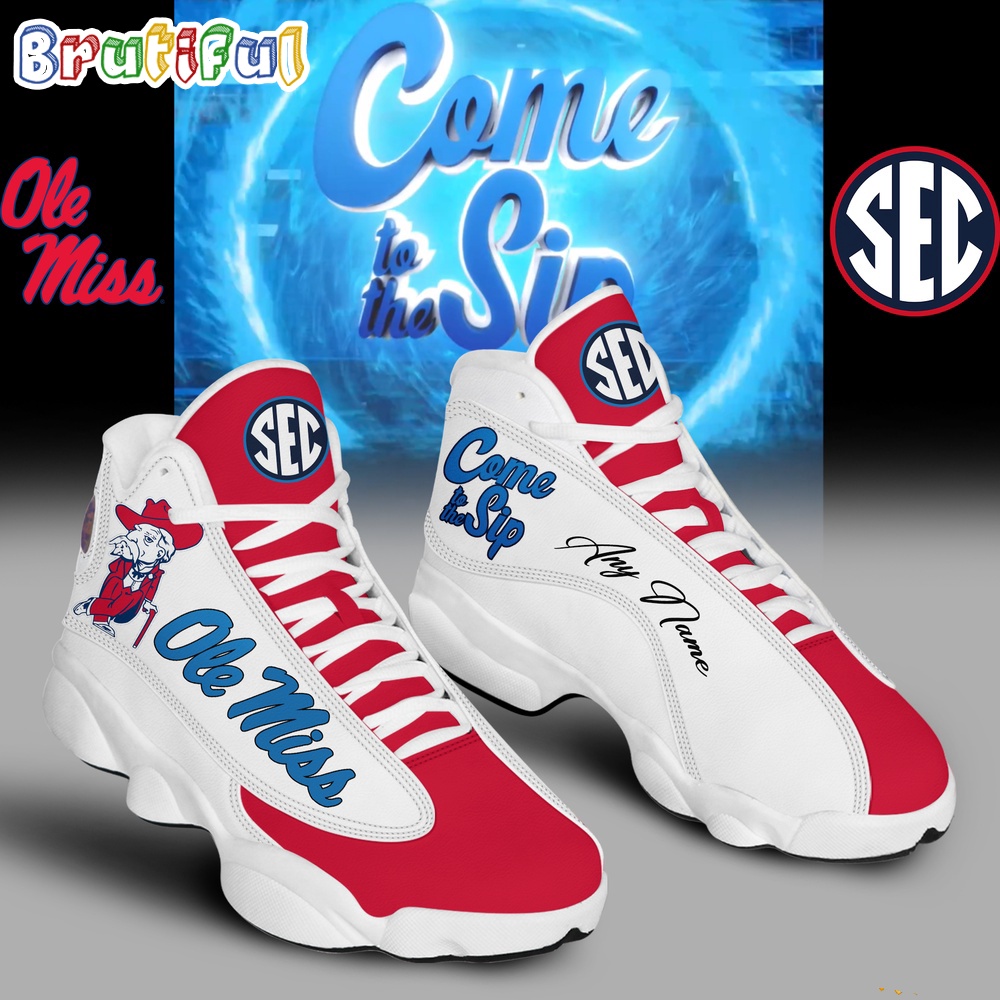 Sportswearmerch Ole Miss Rebels NCAA AJ13 Sneakers Shoes For Men And Women