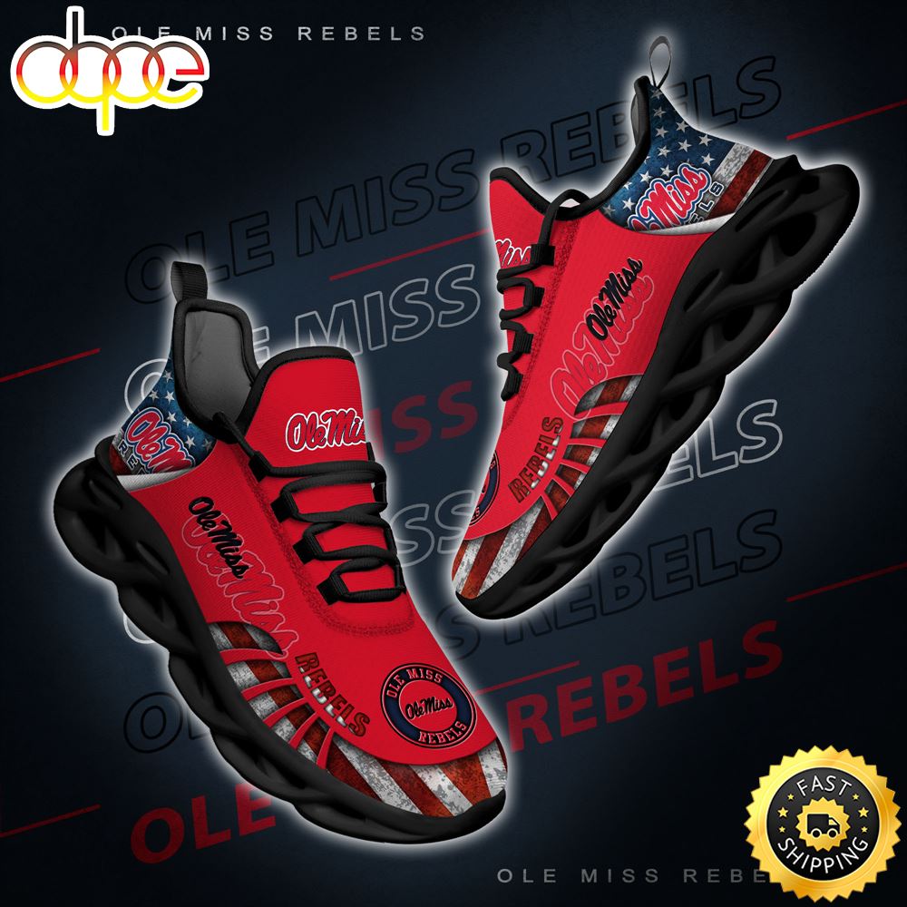 Sportswearmerch Ole Miss Rebels NCAA Max Soul Shoes Sneakers For Men And Women