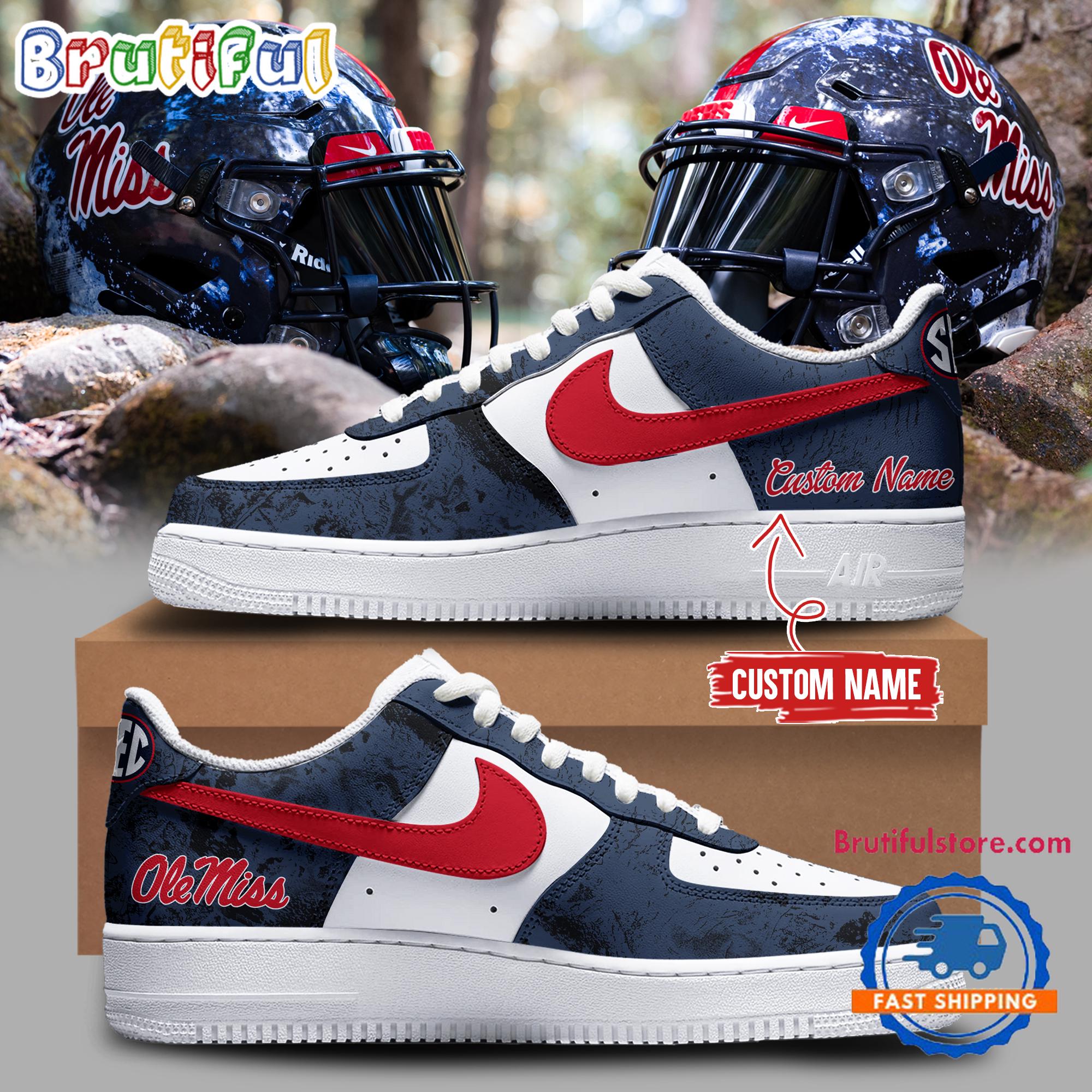 Sportswearmerch Ole Miss Rebels NCAA x Real Tree Wav3 2024 Air Low-Top Shoes For Men And Women