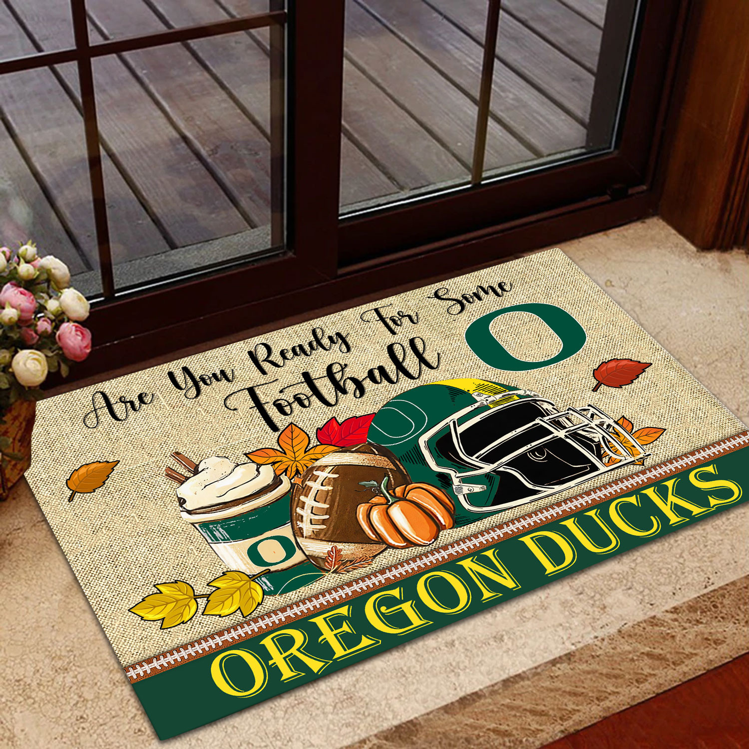 Sportswearmerch Oregon Ducks NCAA Fall Football Custom Doormat For Fan