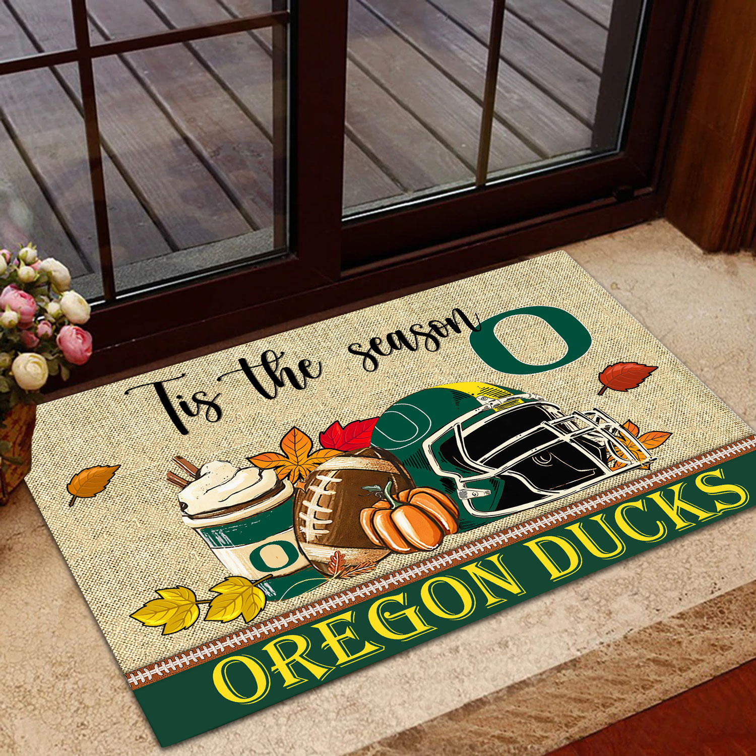Sportswearmerch Oregon Ducks NCAA Fall Football Custom Doormat For Fan