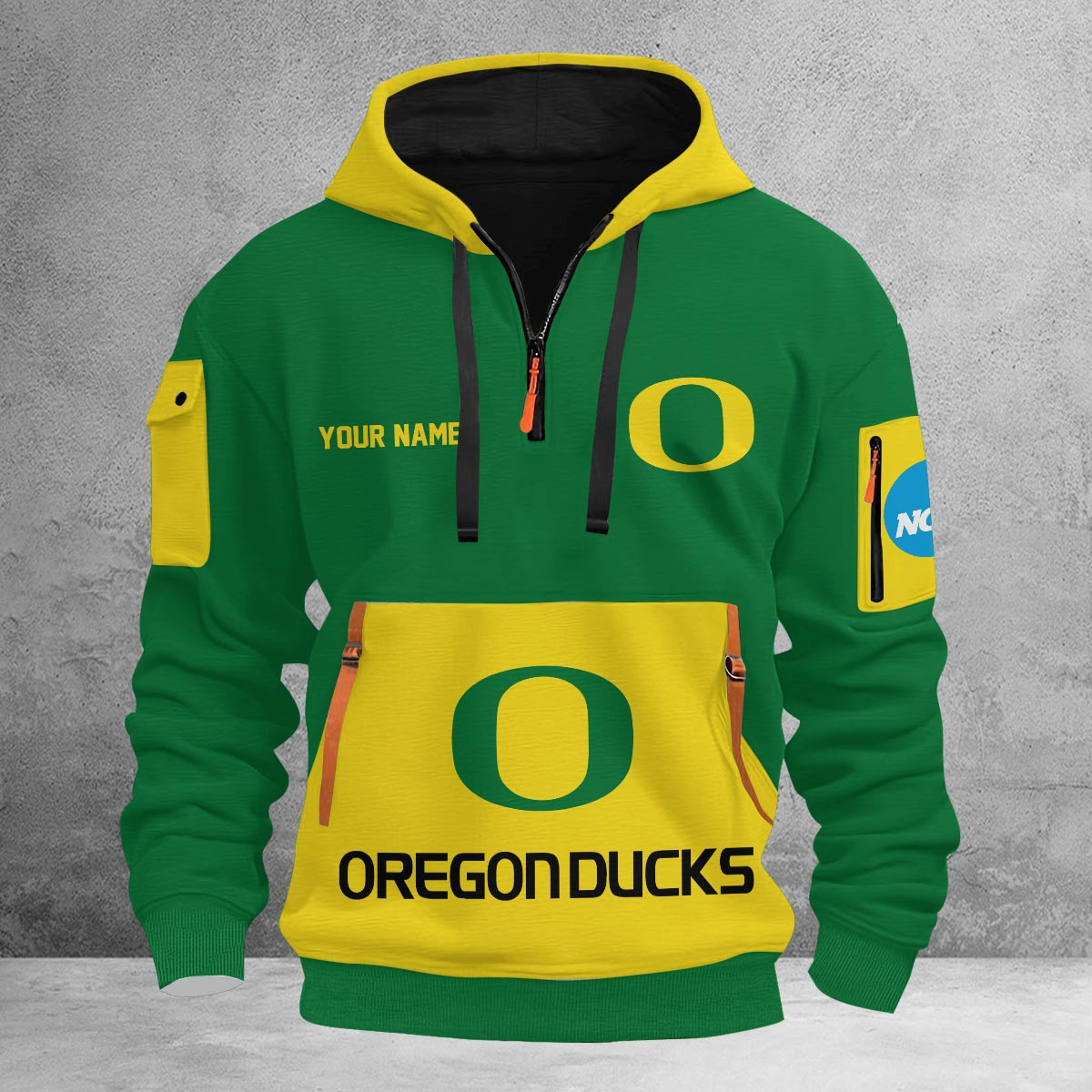 Sportswearmerch Oregon Ducks NCAA Half Zip Hoodie Personalized For Fan