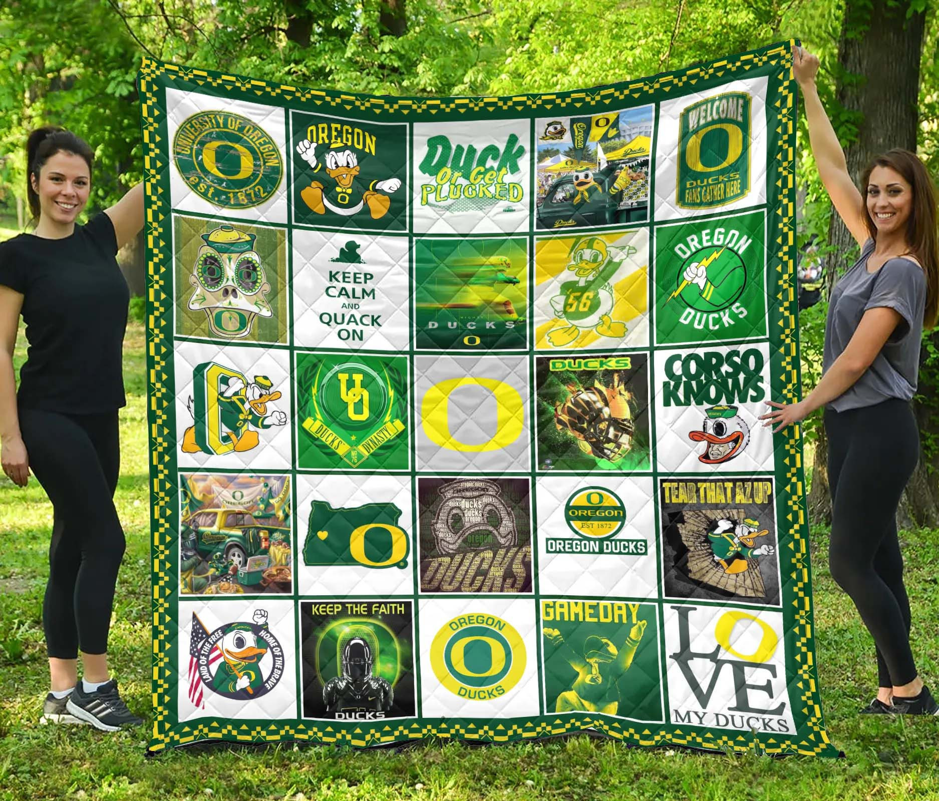 Sportswearmerch Oregon Ducks NCAA Quilt Blanket For Fan