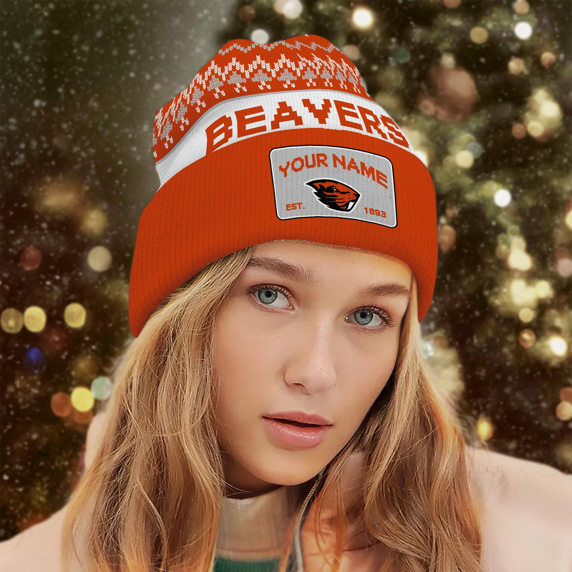 Sportswearmerch Oregon State Beavers NCAA Christmas Beanie Hat For Fan