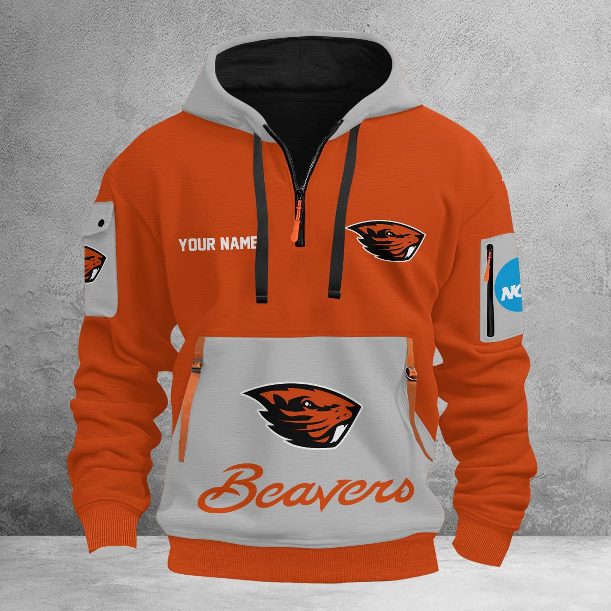 Sportswearmerch Oregon State Beavers NCAA Half Zip Hoodie Personalized For Fan