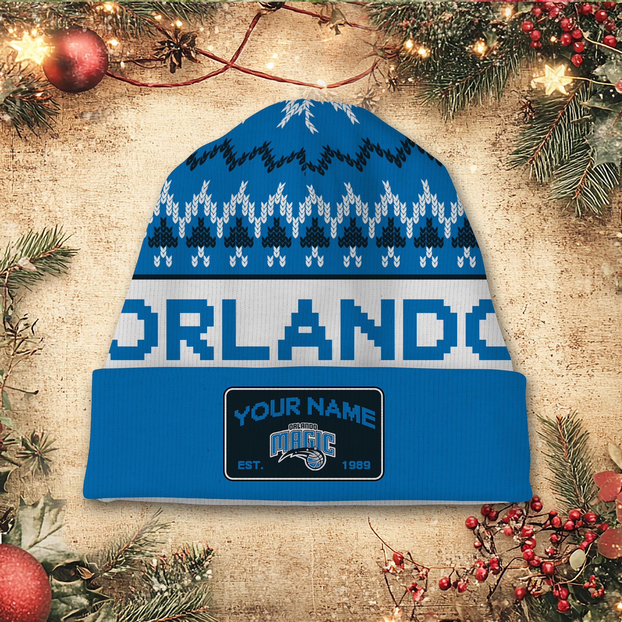 Sportswearmerch Orlando Magic NBA Christmas Beanie Hat For Fan