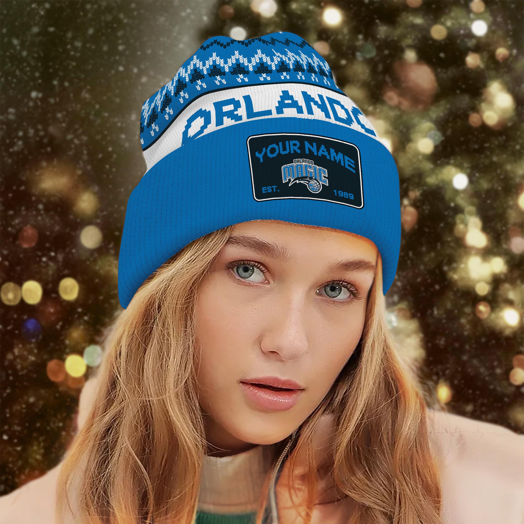 Sportswearmerch Orlando Magic NBA Christmas Beanie Hat For Fan