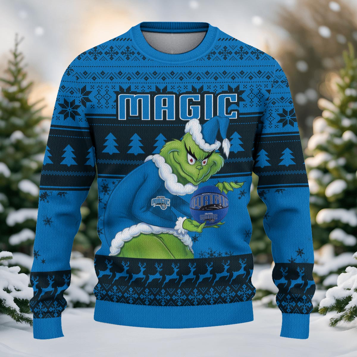 Sportswearmerch Orlando Magic NBA x Grinch Christmas Ugly Sweater For Fans