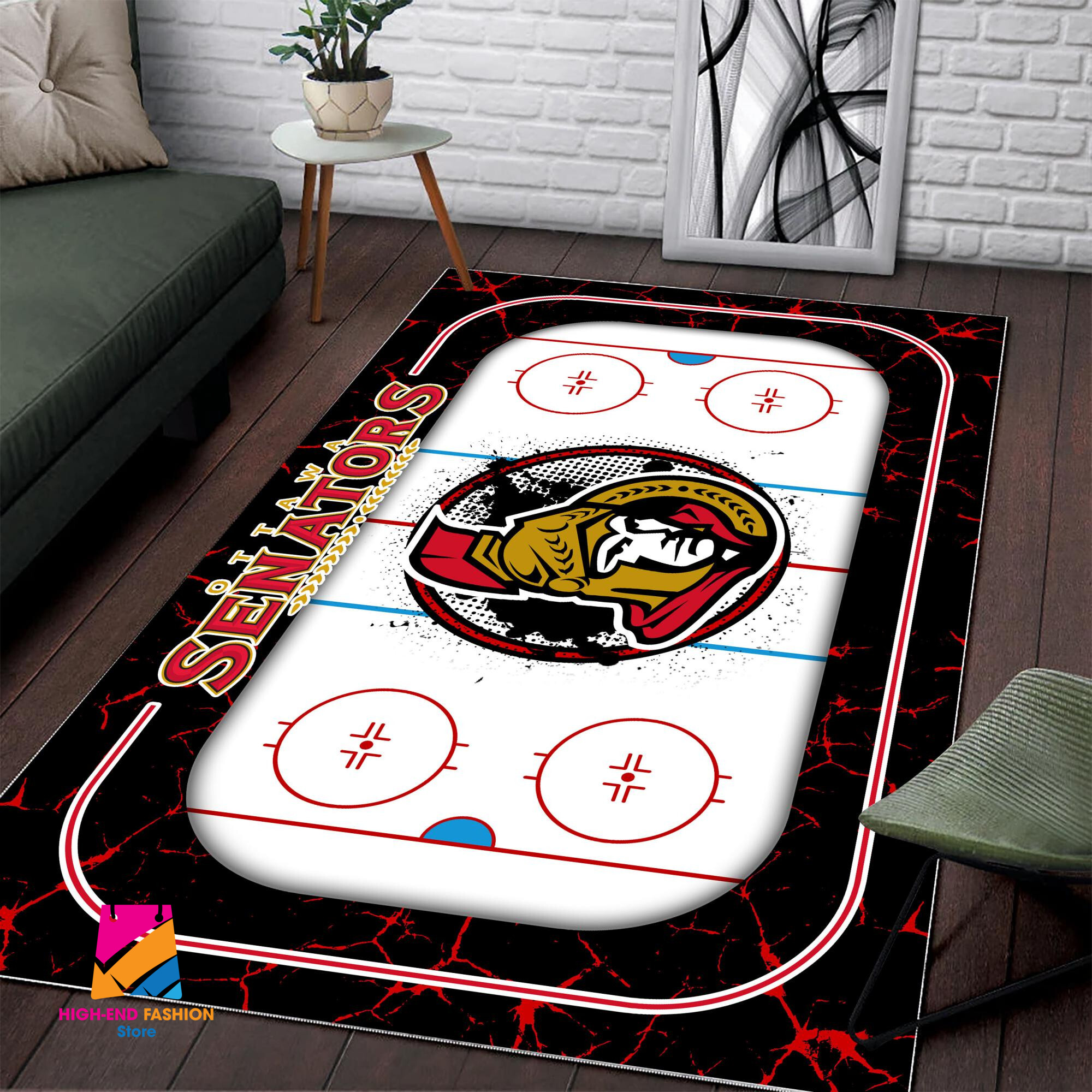 Sportswearmerch Ottawa Senators NHL Area Rug For Fan