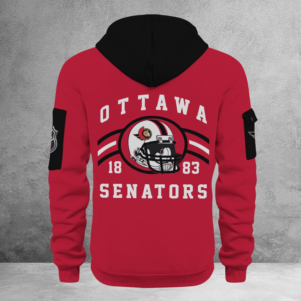 Sportswearmerch Ottawa Senators NHL Half Zip Hoodie Personalized For Fan