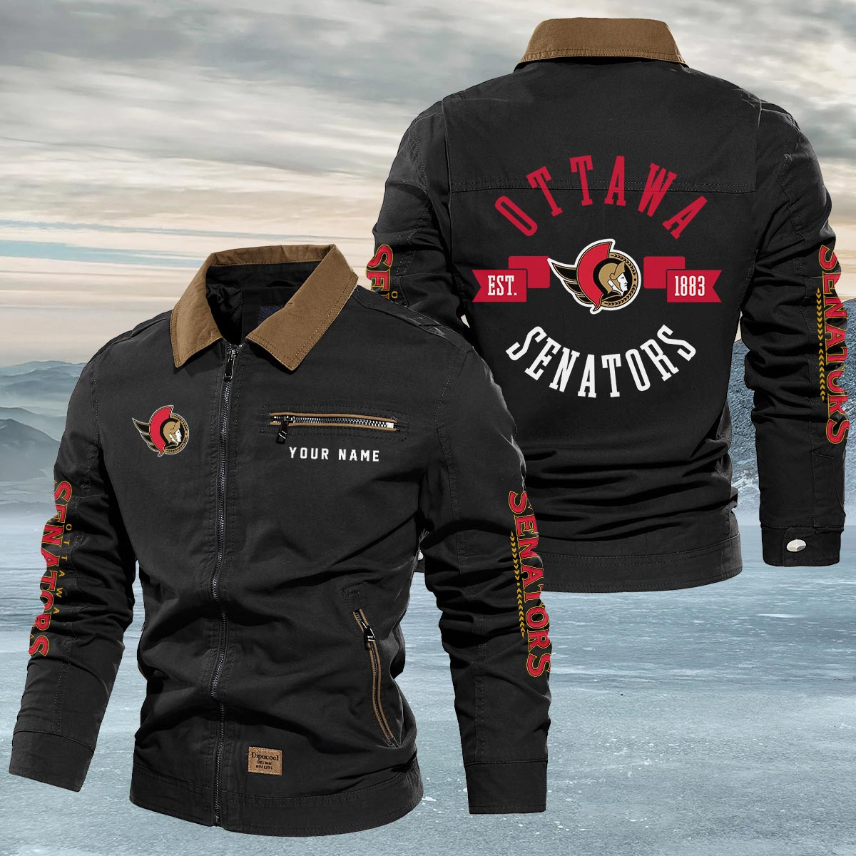 Sportswearmerch Ottawa Senators NHL Lapel Jacket For Fan