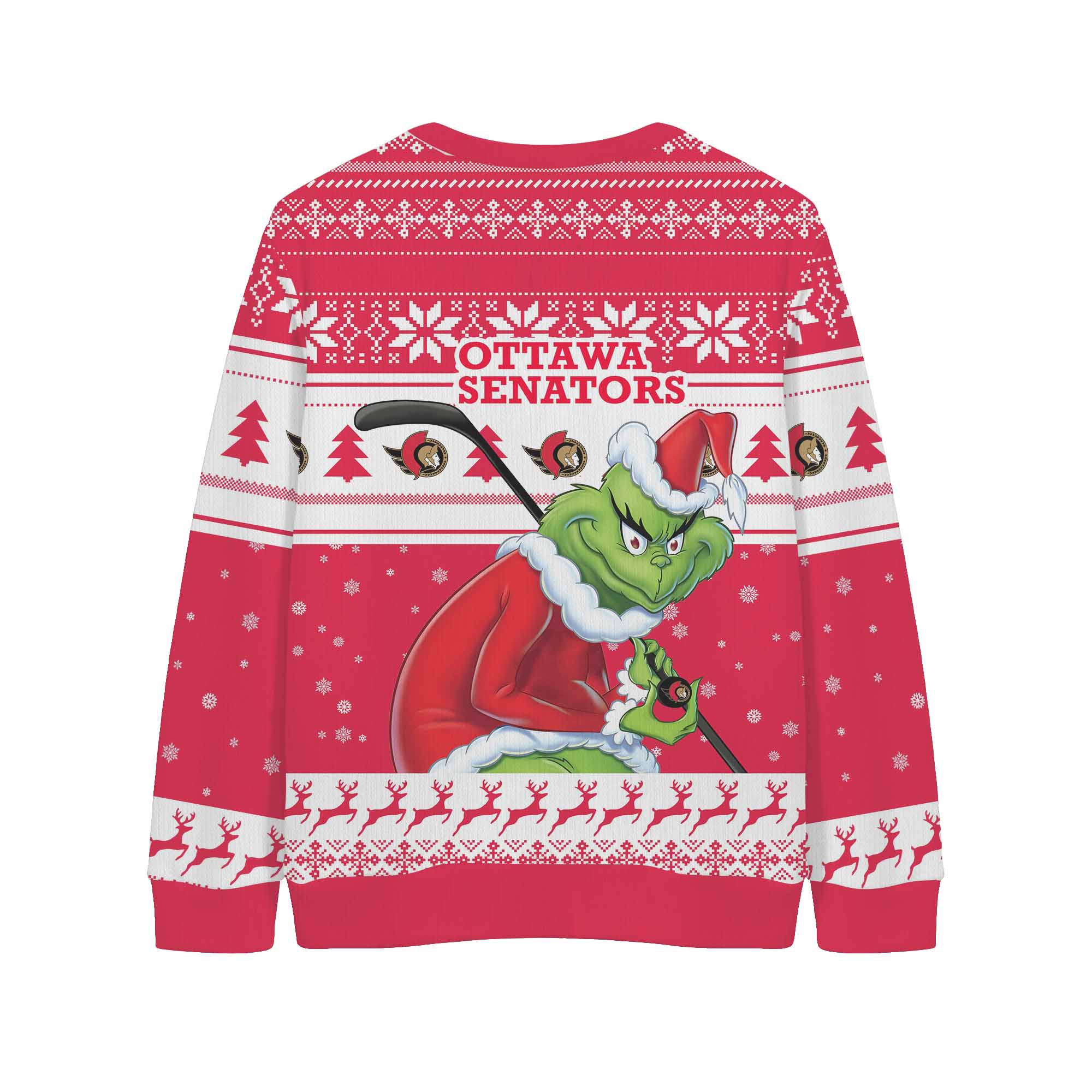 Sportswearmerch Ottawa Senators NHL x Grinch Christmas Cardigan For Fan