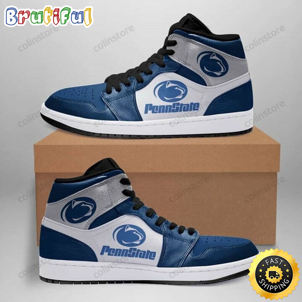 Sportswearmerch Penn State Nittany Lions NCAA AJ1 High Sneakers Shoes For Men And Women