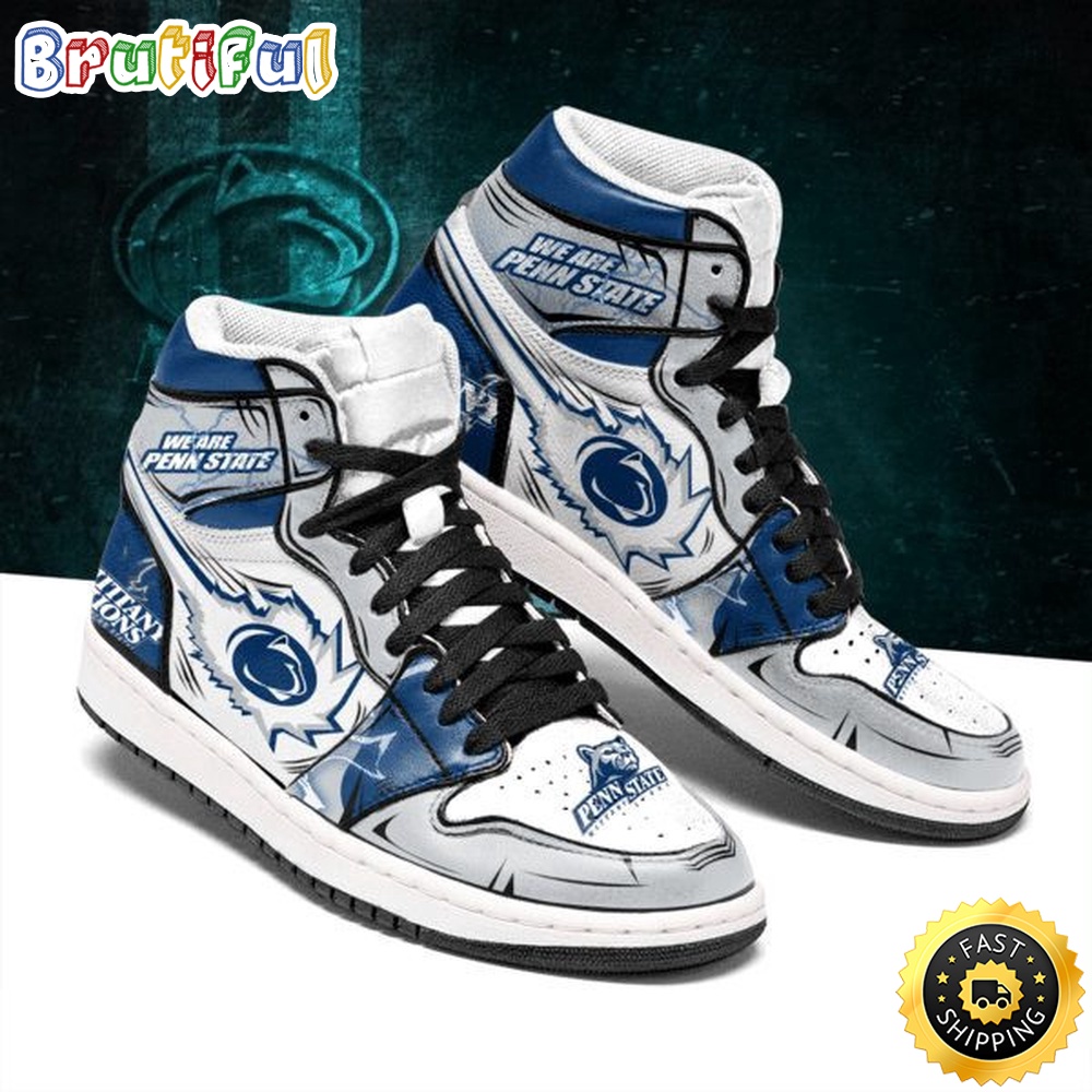 Sportswearmerch Penn State Nittany Lions NCAA AJ1 High Sneakers Shoes For Men And Women