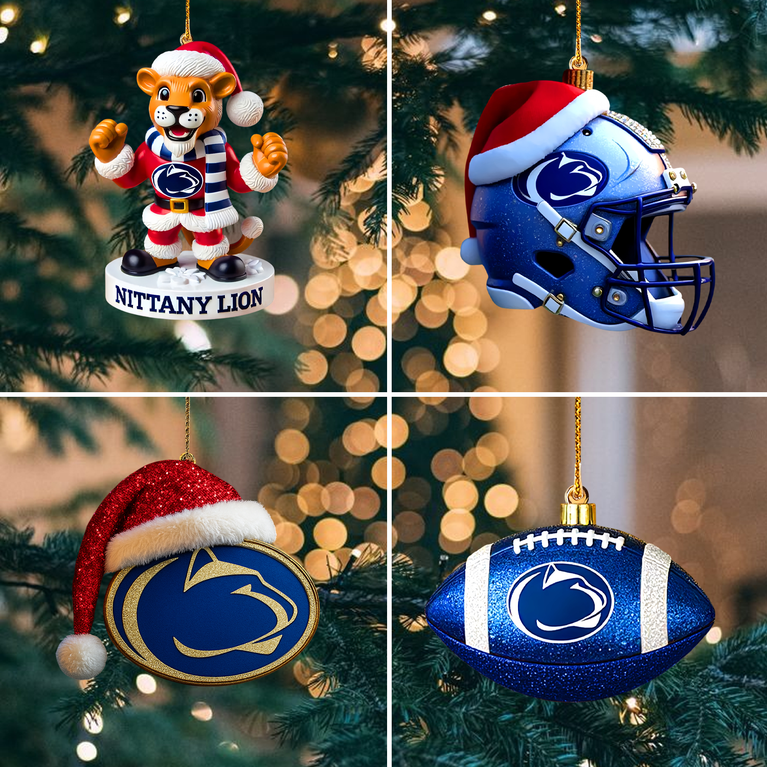 Sportswearmerch Penn State Nittany Lions NCAA Christmas Acrylic Ornament Gift For Fan