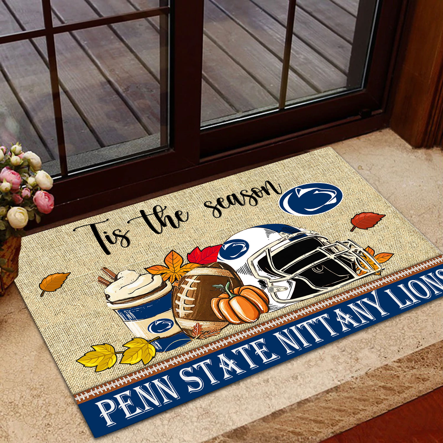 Sportswearmerch Penn State Nittany Lions NCAA Fall Football Custom Doormat For Fan