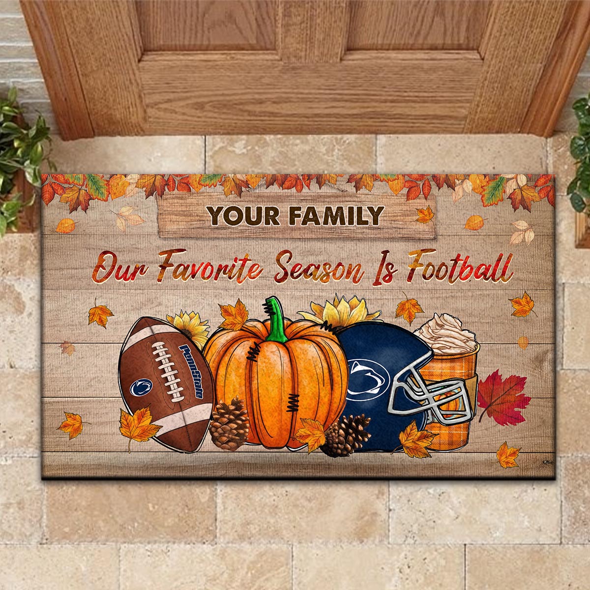 Sportswearmerch Penn State Nittany Lions NCAA Our Favorite Season is Football Doormat For Fan