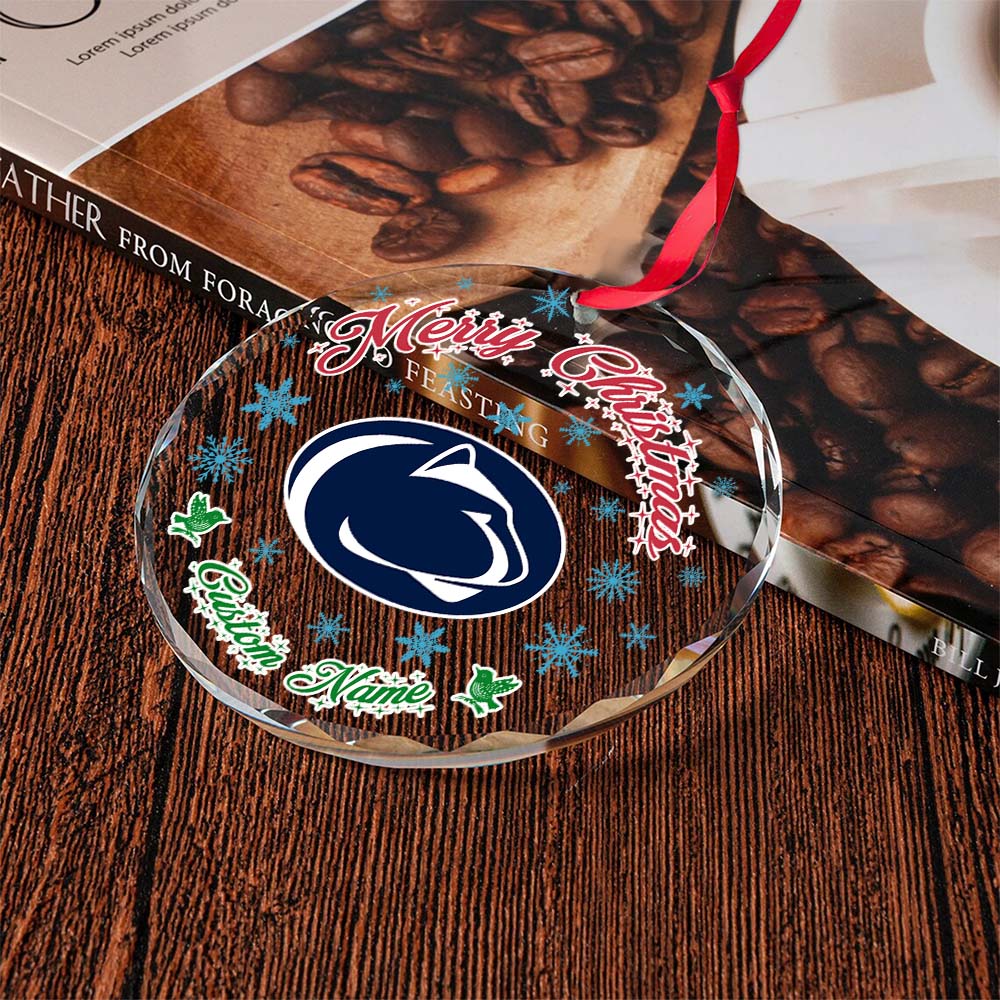 Sportswearmerch Penn State Nittany Lions NCAA x Christmas Glass Ornament Gift For Fans