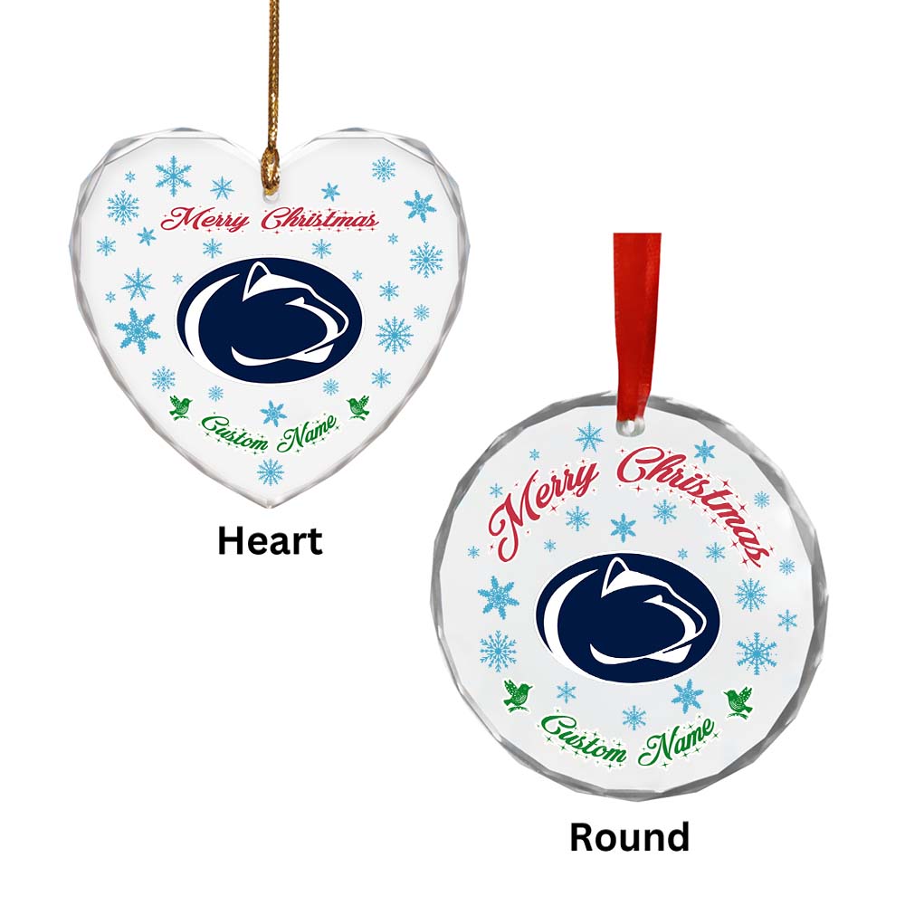 Sportswearmerch Penn State Nittany Lions NCAA x Christmas Glass Ornament Gift For Fans