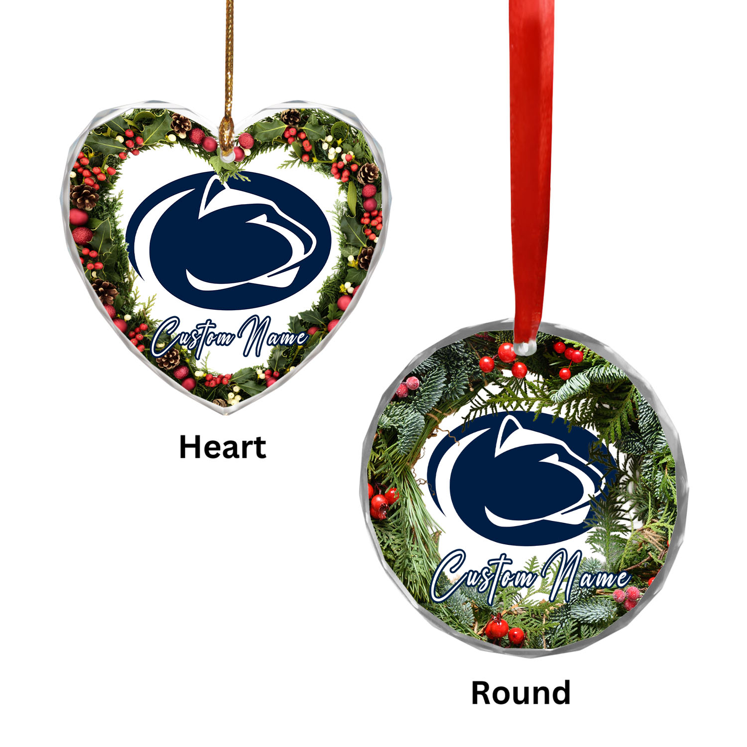 Sportswearmerch Penn State Nittany Lions NCAA x Christmas Glass Ornament Gift For Fans