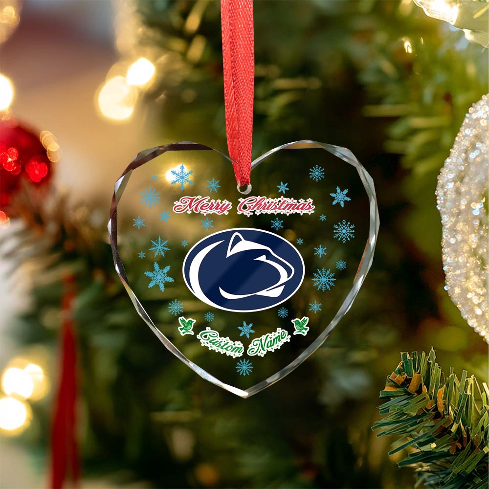 Sportswearmerch Penn State Nittany Lions NCAA x Christmas Glass Ornament Gift For Fans
