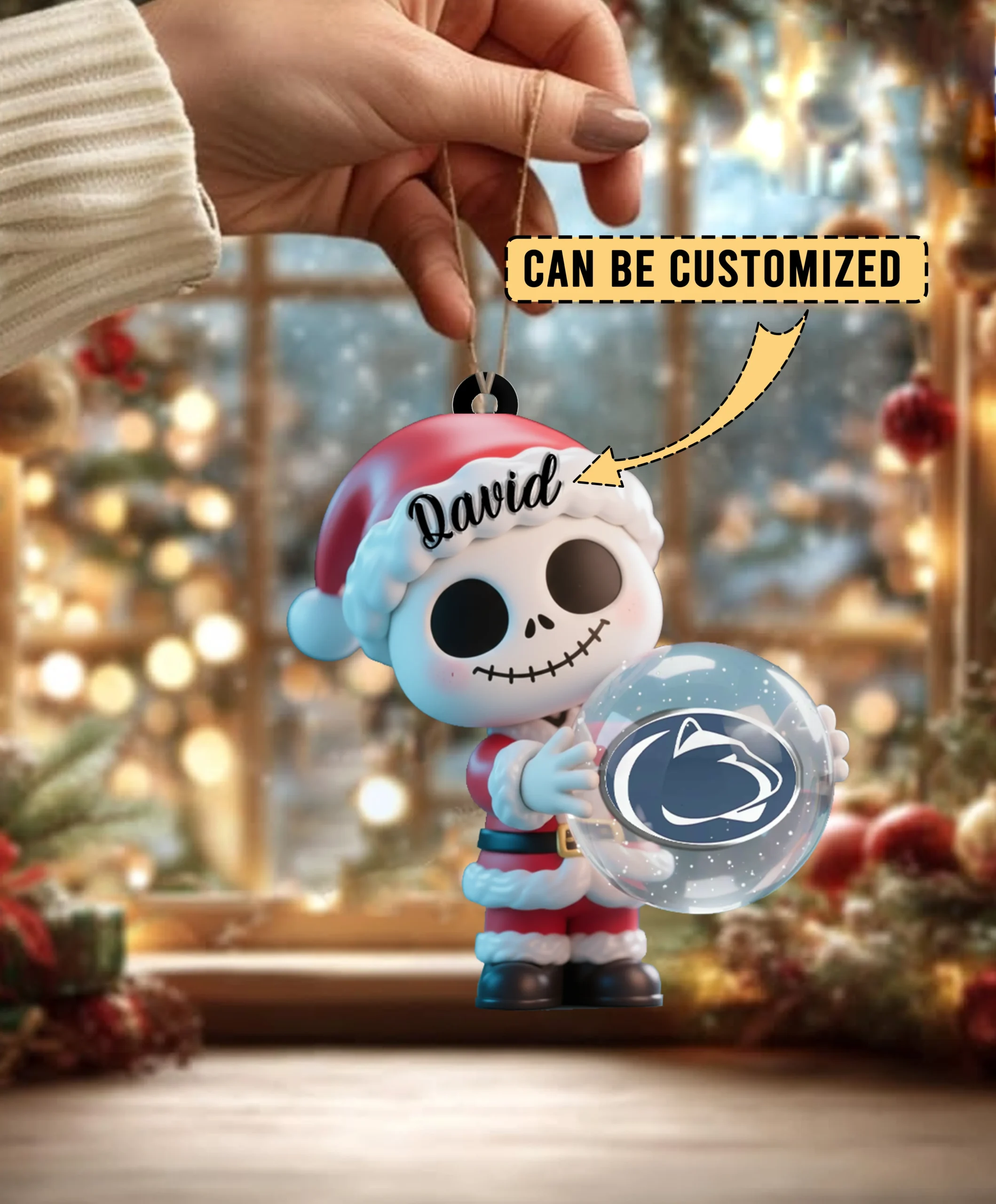 Sportswearmerch Penn State Nittany Lions NCAA x The Nightmare Before Christmas Acrylic Ornament Gift For Fans