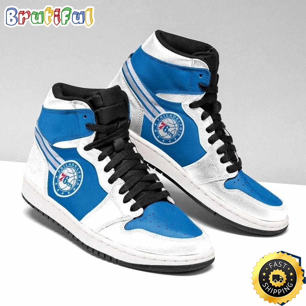 Sportswearmerch Philadelphia 76ers NBA AJ1 High Sneakers Shoes For Men And Women