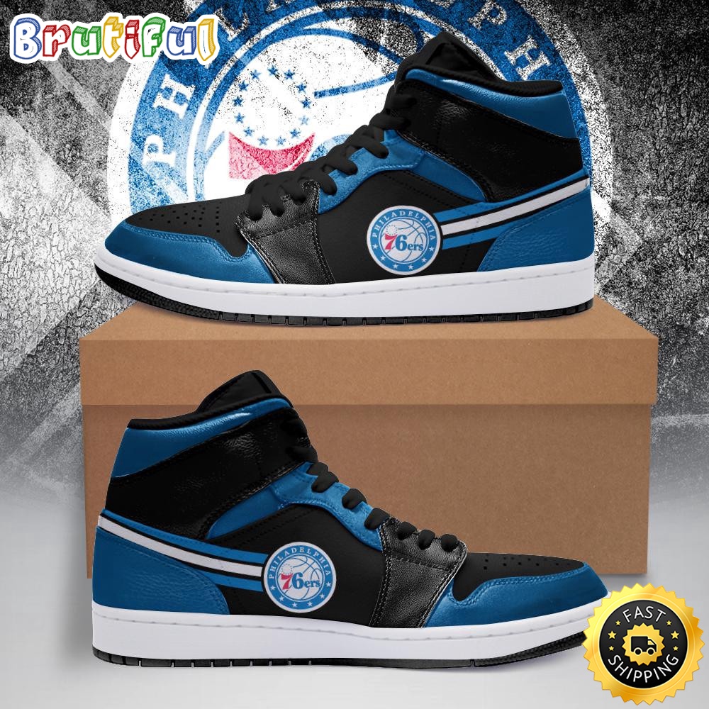 Sportswearmerch Philadelphia 76ers NBA AJ1 High Sneakers Shoes For Men And Women