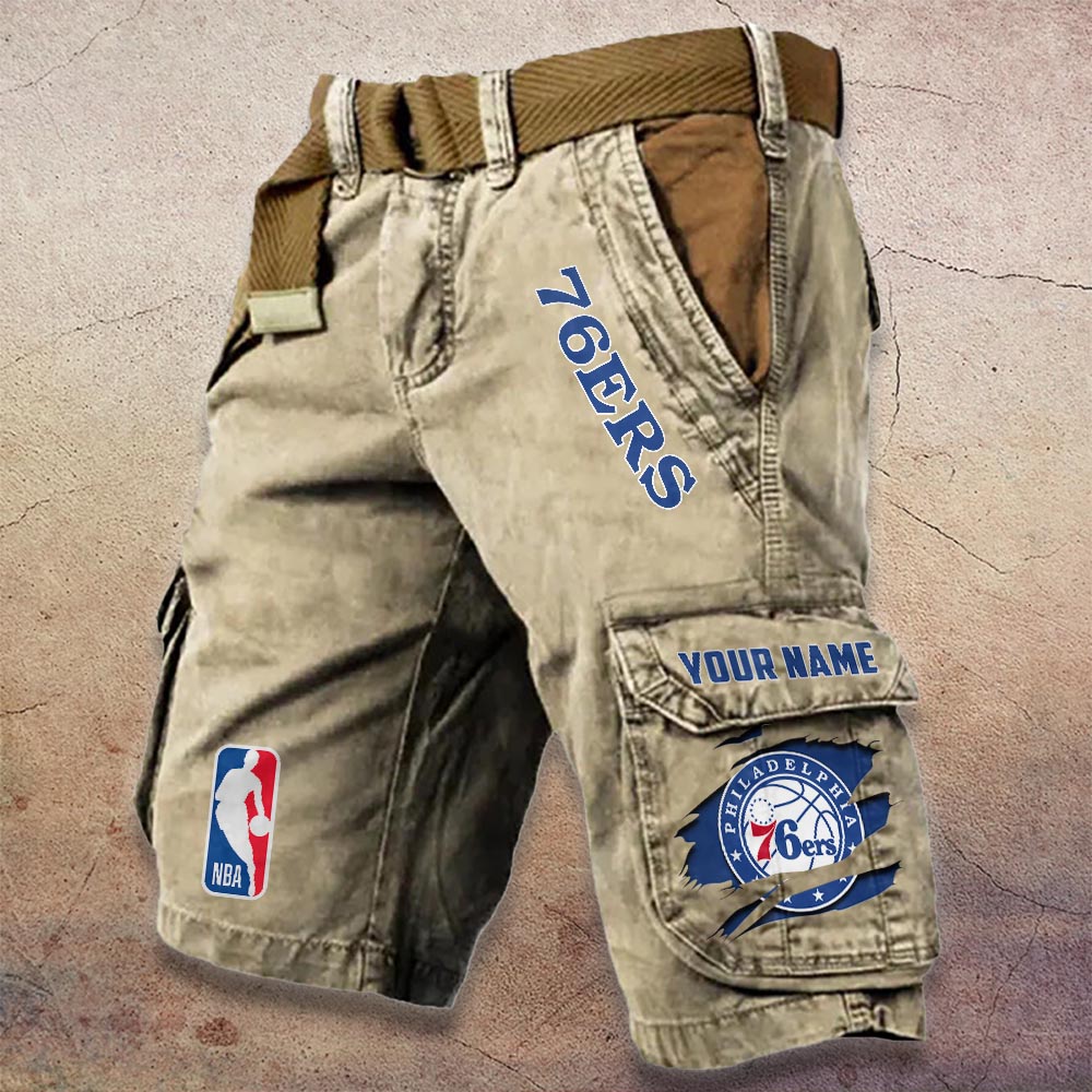 Sportswearmerch Philadelphia 76ers NBA Denim Short For Fan