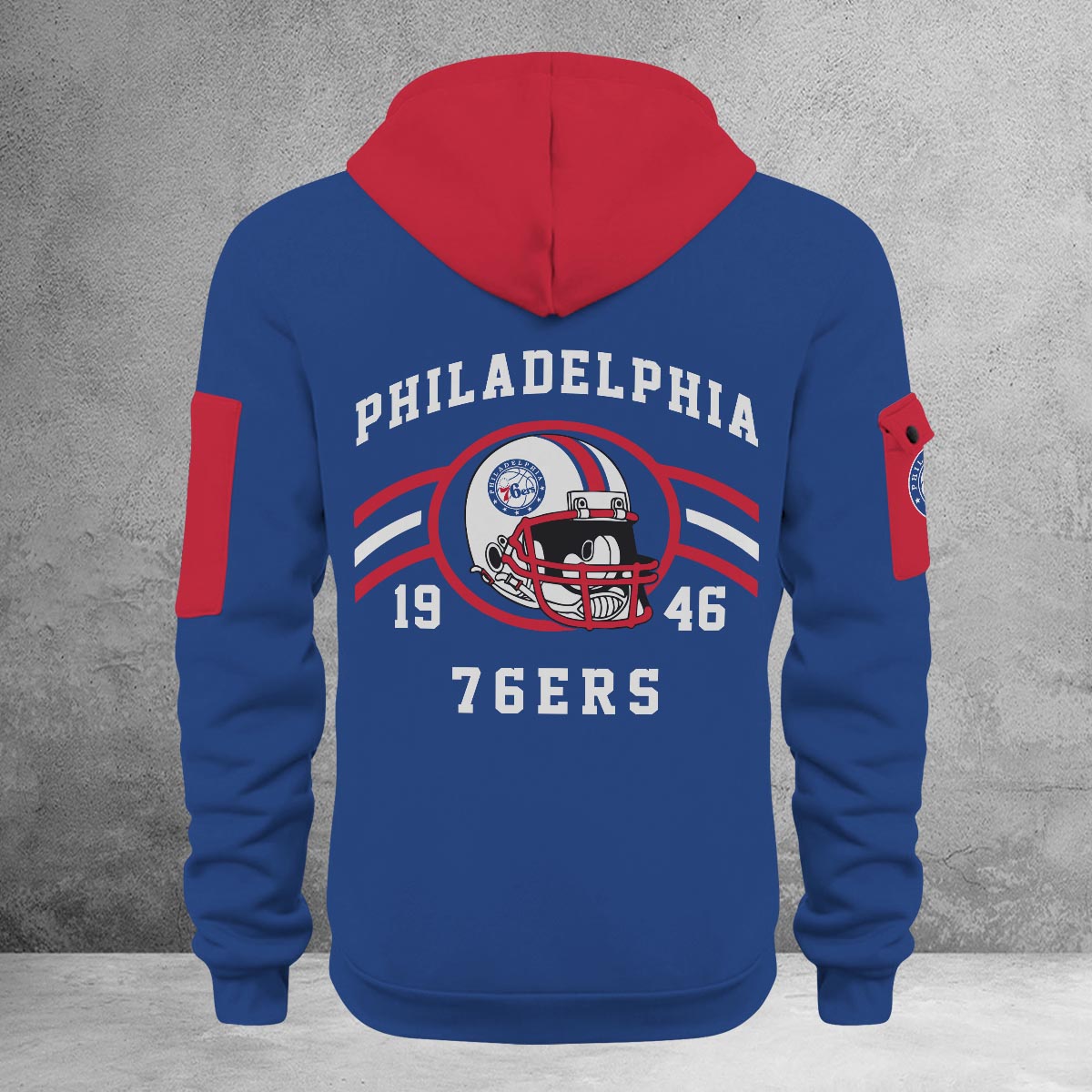Sportswearmerch Philadelphia 76ers NBA Half Zip Hoodie Personalized For Fan