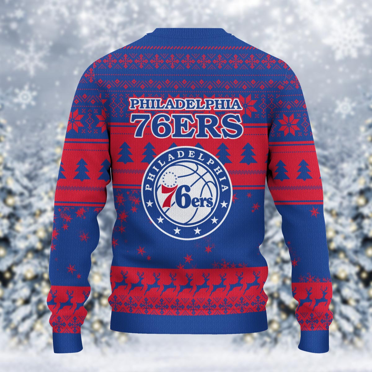Sportswearmerch Philadelphia 76ers NBA x Grinch Christmas Ugly Sweater For Fans