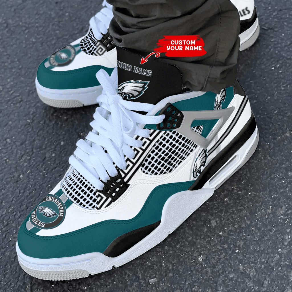 Sportswearmerch Philadelphia Eagles NFL Air Jordan 4 Sneaker AJ4 Sneakers Shoes For Men And Women