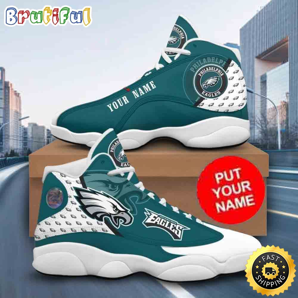 Sportswearmerch Philadelphia Eagles NFL AJ13 Sneakers Shoes For Men And Women