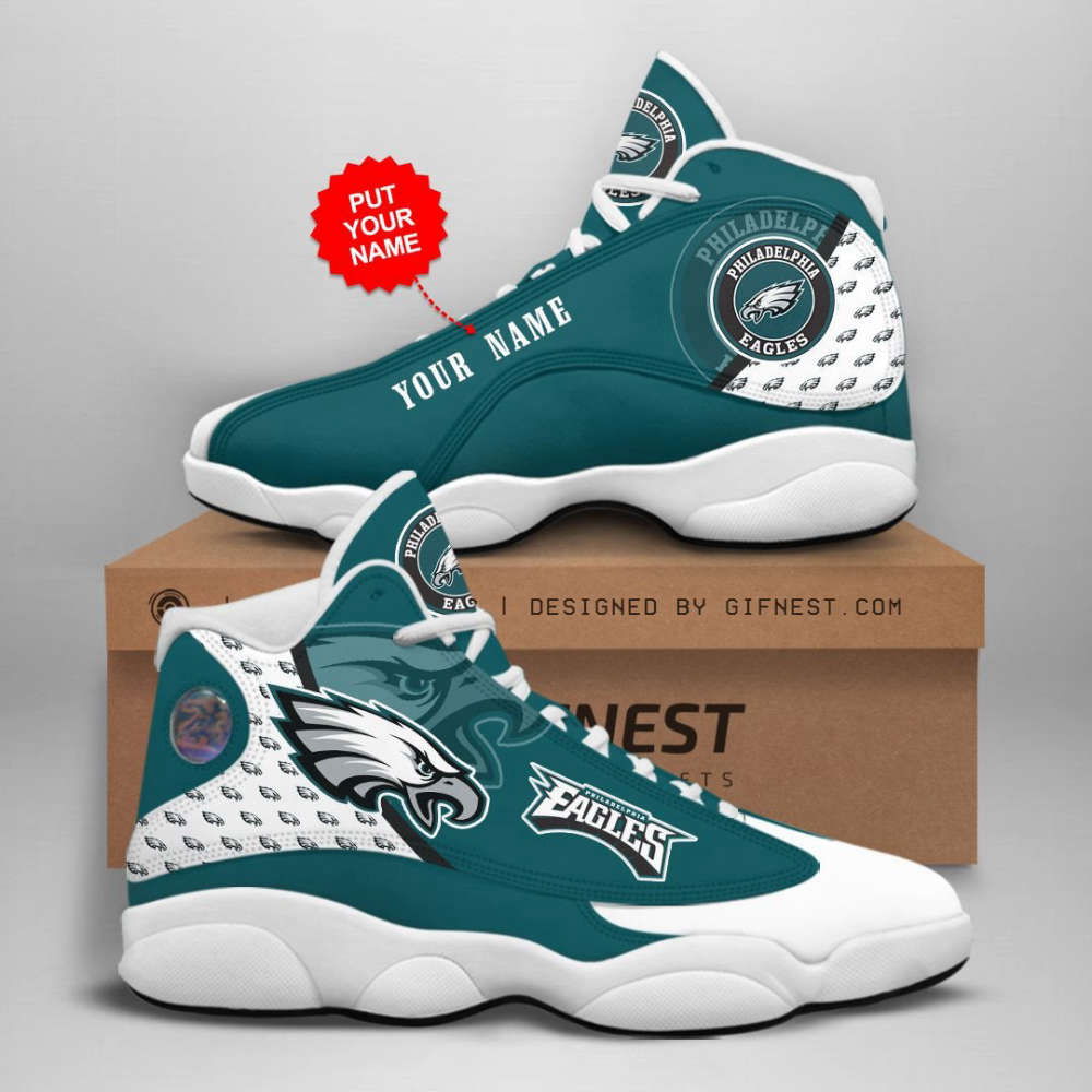 Sportswearmerch Philadelphia Eagles NFL AJ13 Sneakers Shoes For Men And Women