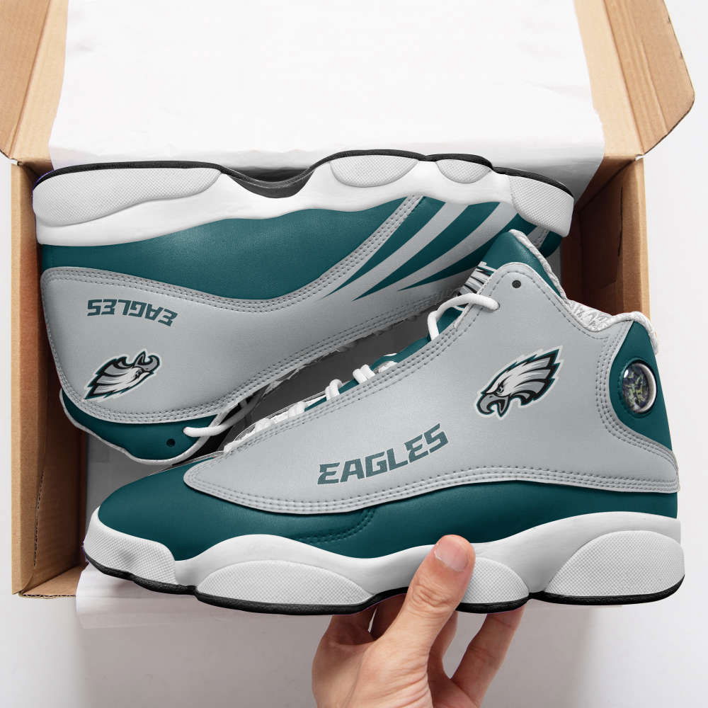 Sportswearmerch Philadelphia Eagles NFL AJ13 Sneakers Shoes For Men And Women