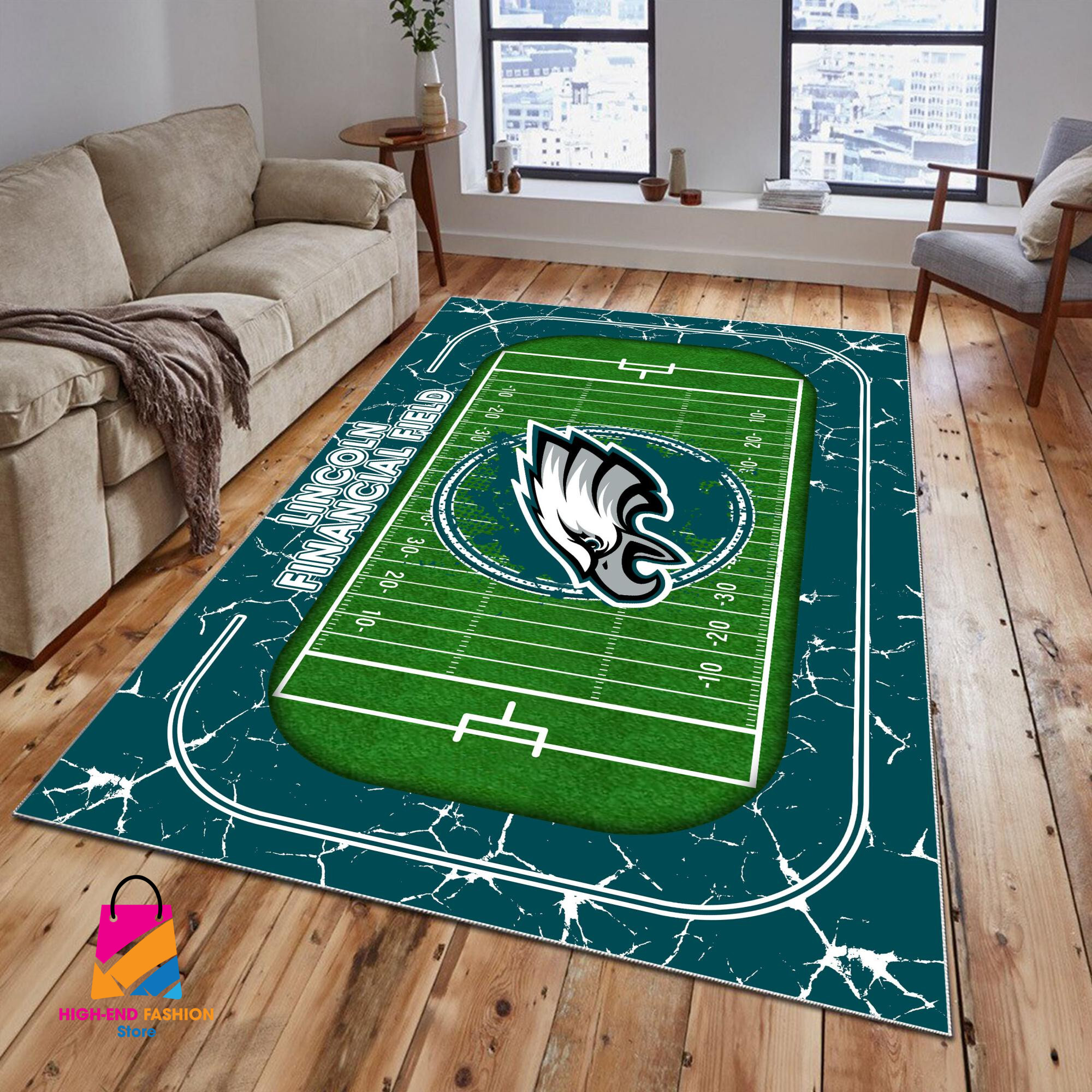 Sportswearmerch Philadelphia Eagles NFL Area Rug For Fan