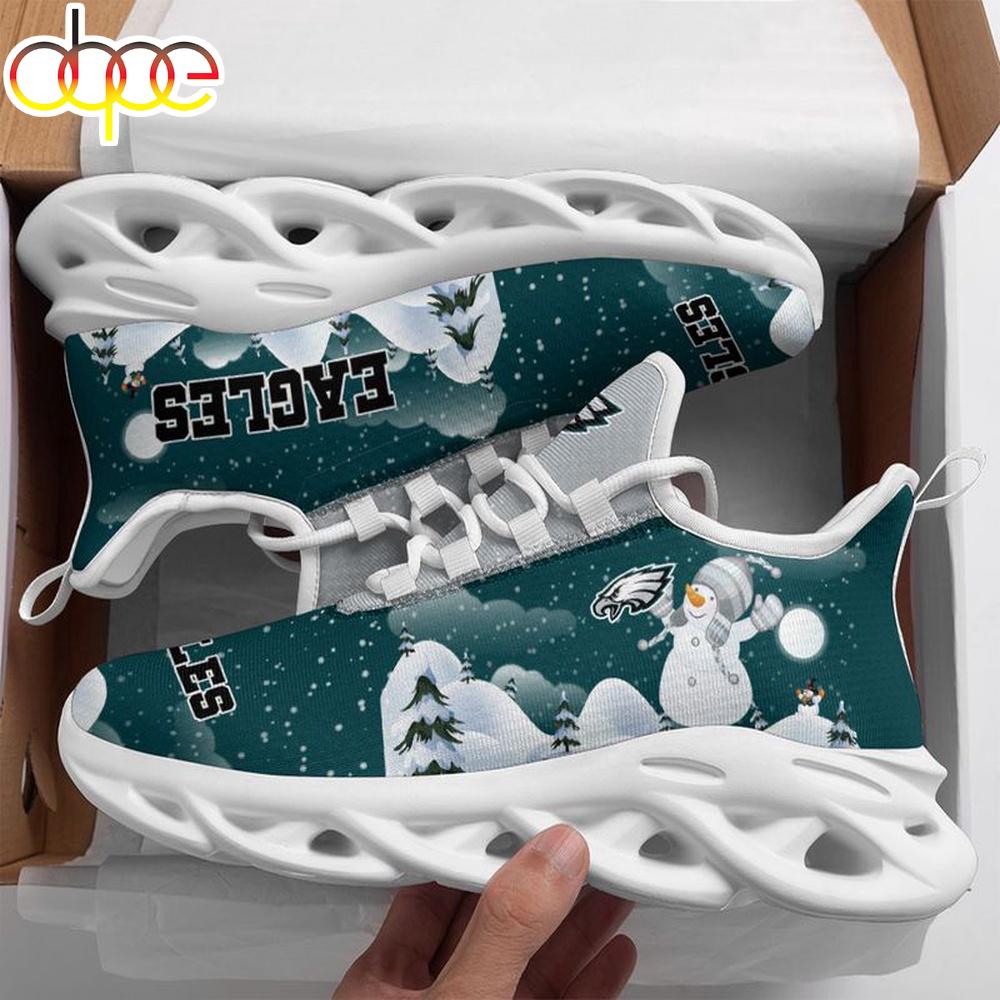 Sportswearmerch Philadelphia Eagles NFL Christmas Snowman Max Soul Shoes Sneakers For Men And Women