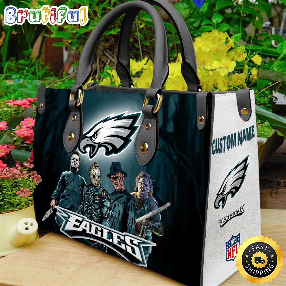Sportswearmerch Philadelphia Eagles NFL Halloween Leather Handbag For Fan