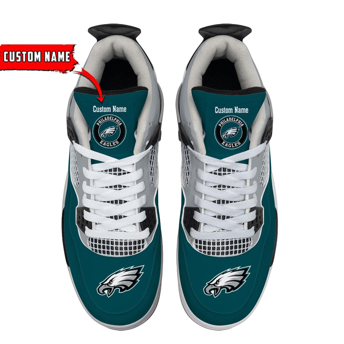 Sportswearmerch Philadelphia Eagles NFL Personalized Air Jordan 4 SnAJ4 Sneakers Shoes For Men And Women