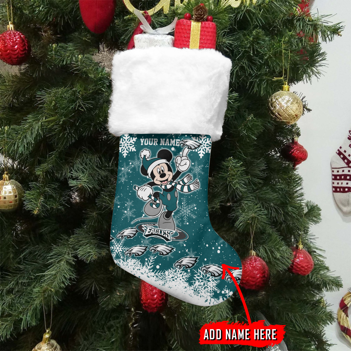 Sportswearmerch Philadelphia Eagles NFL Personalized Christmas Socks For Fan