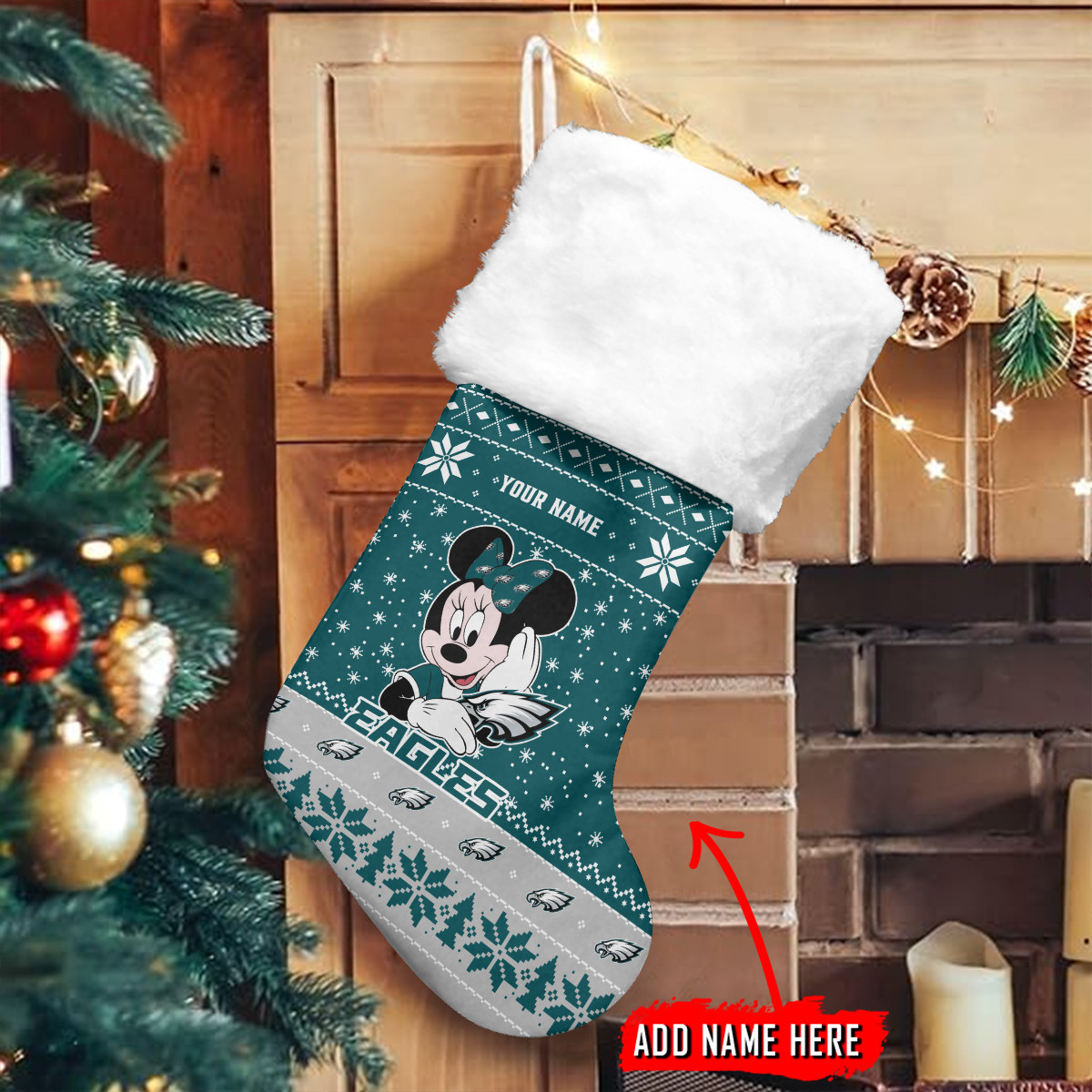 Sportswearmerch Philadelphia Eagles NFL Personalized Christmas Socks For Fan