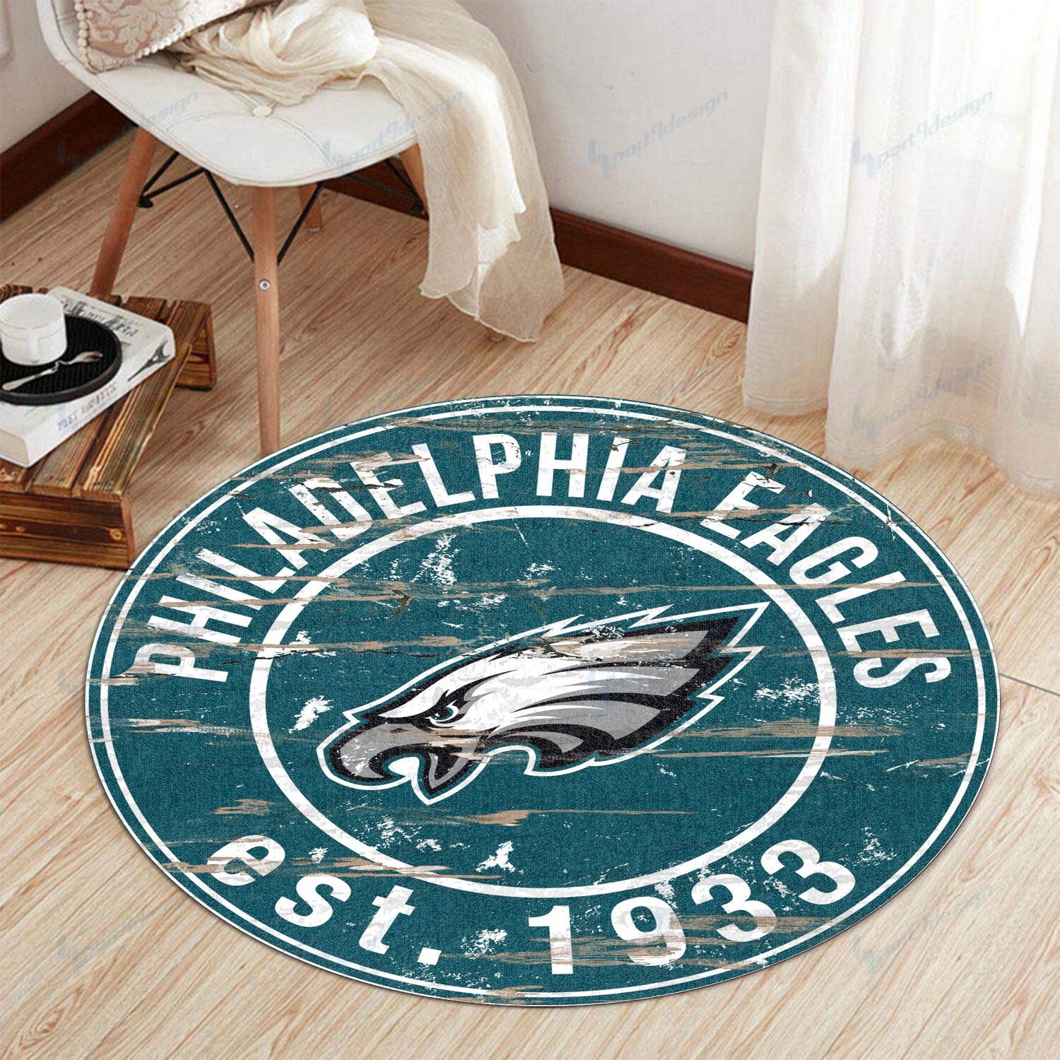 Sportswearmerch Philadelphia Eagles NFL Round Rug For Fan