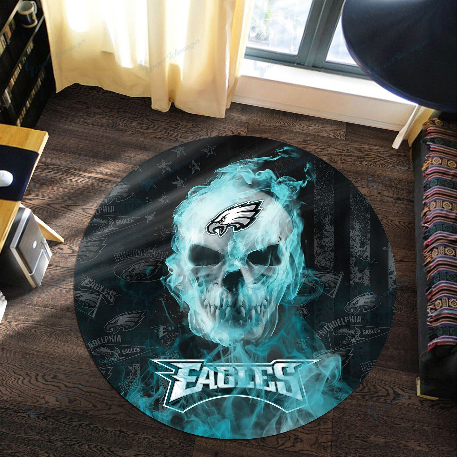 Sportswearmerch Philadelphia Eagles NFL Round Rug For Fan
