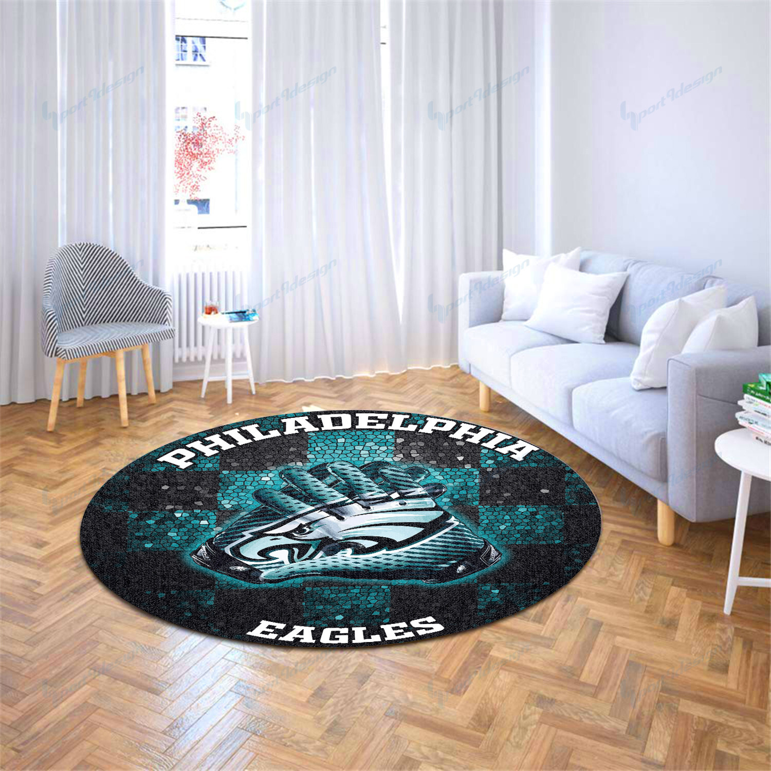 Sportswearmerch Philadelphia Eagles NFL Round Rug For Fan
