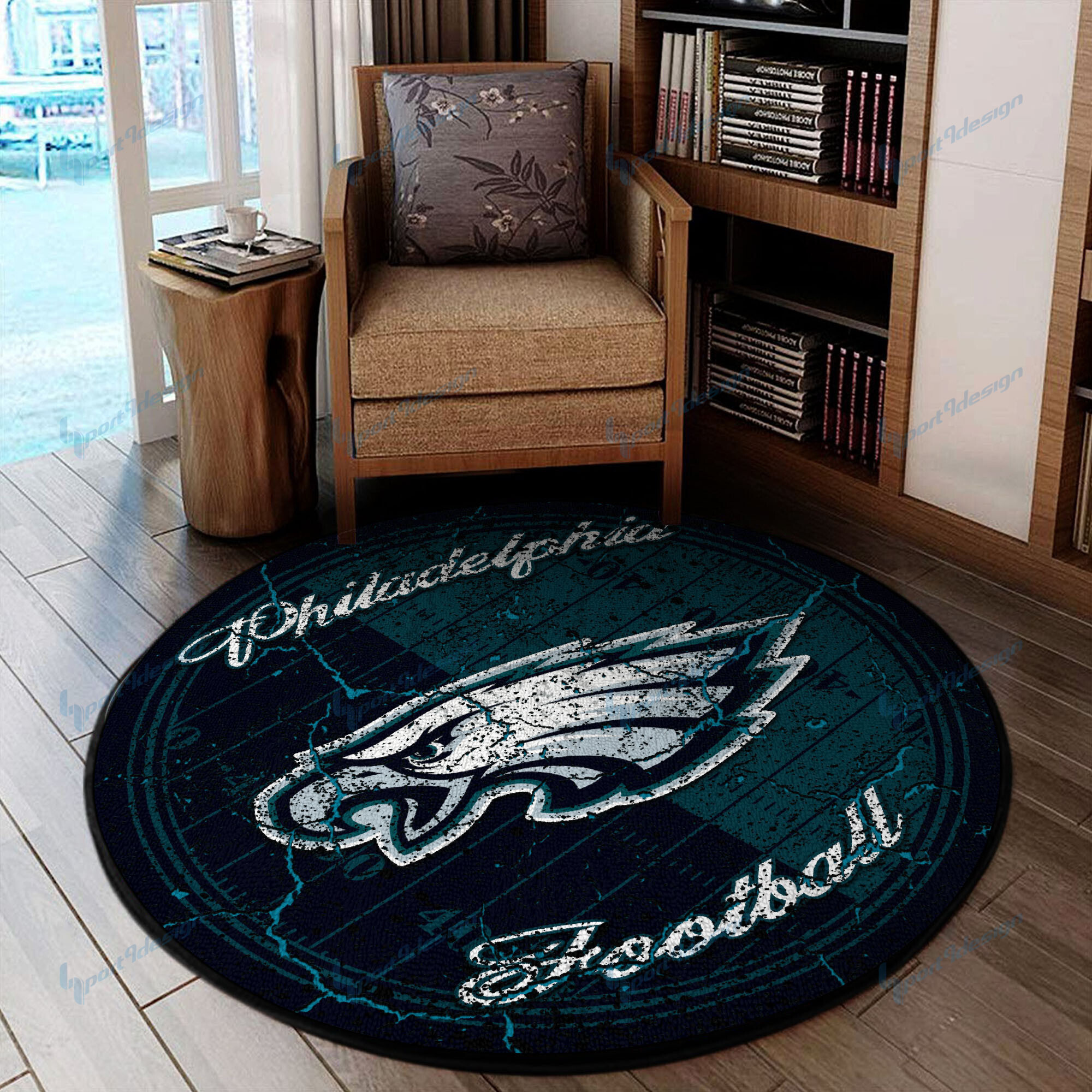 Sportswearmerch Philadelphia Eagles NFL Round Rug For Fan