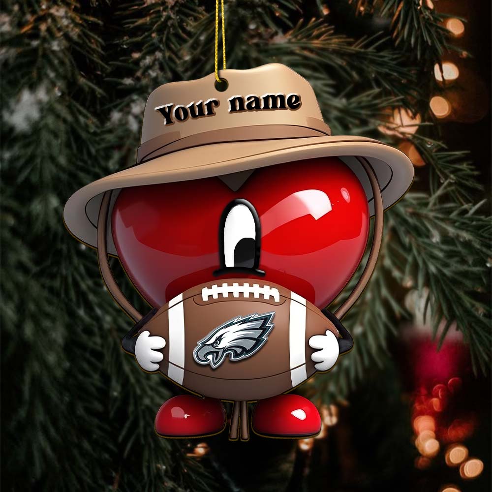 Sportswearmerch Philadelphia Eagles NFL x Bad Bunny Acrylic Ornament Gift For Fans