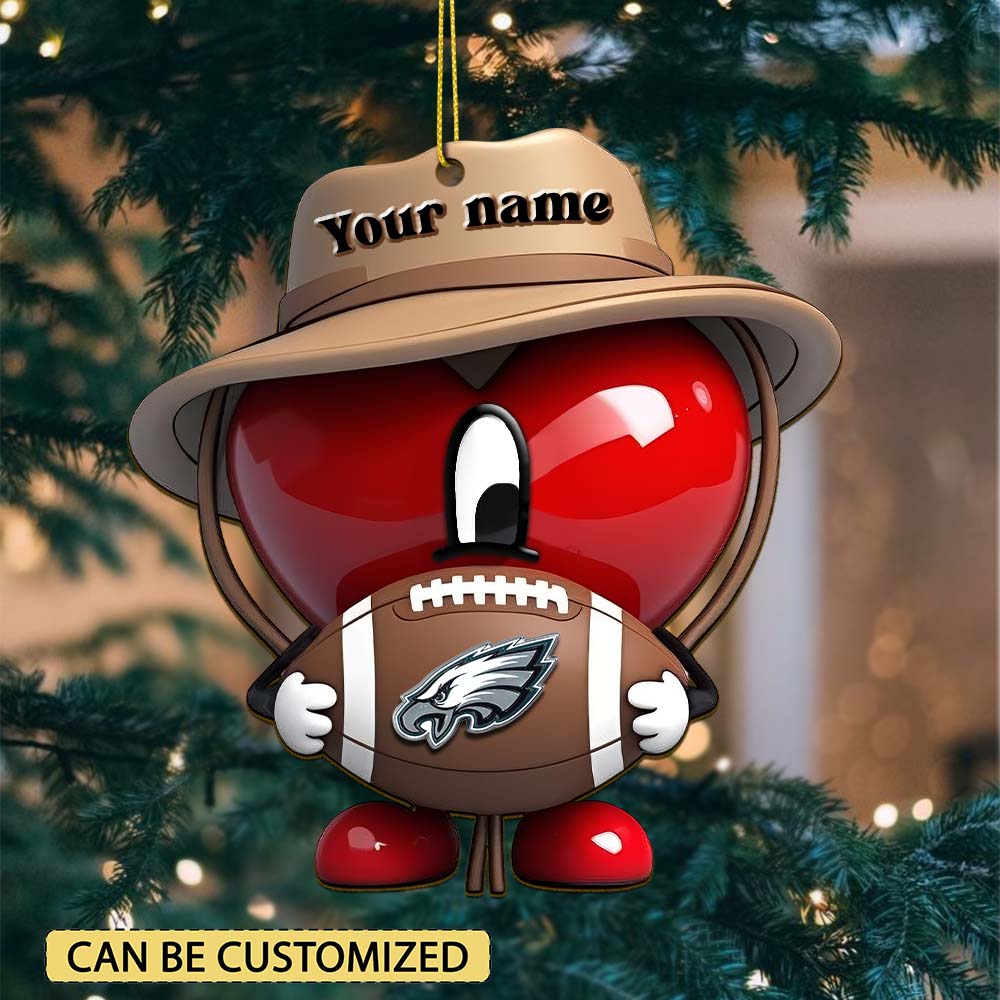 Sportswearmerch Philadelphia Eagles NFL x Bad Bunny Acrylic Ornament Gift For Fans