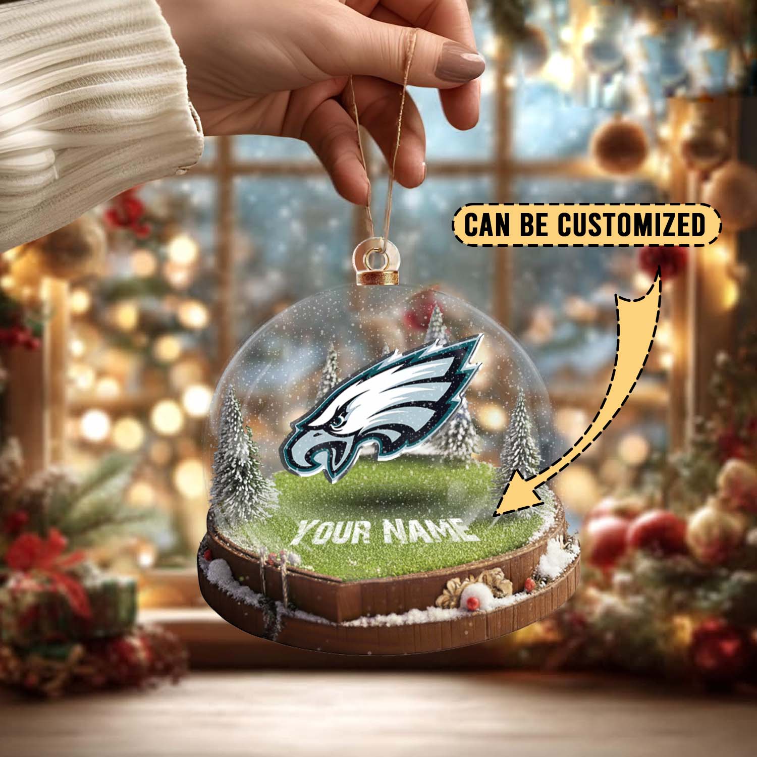 Sportswearmerch Philadelphia Eagles NFL x Christmas Acrylic Ornament Gift For Fans