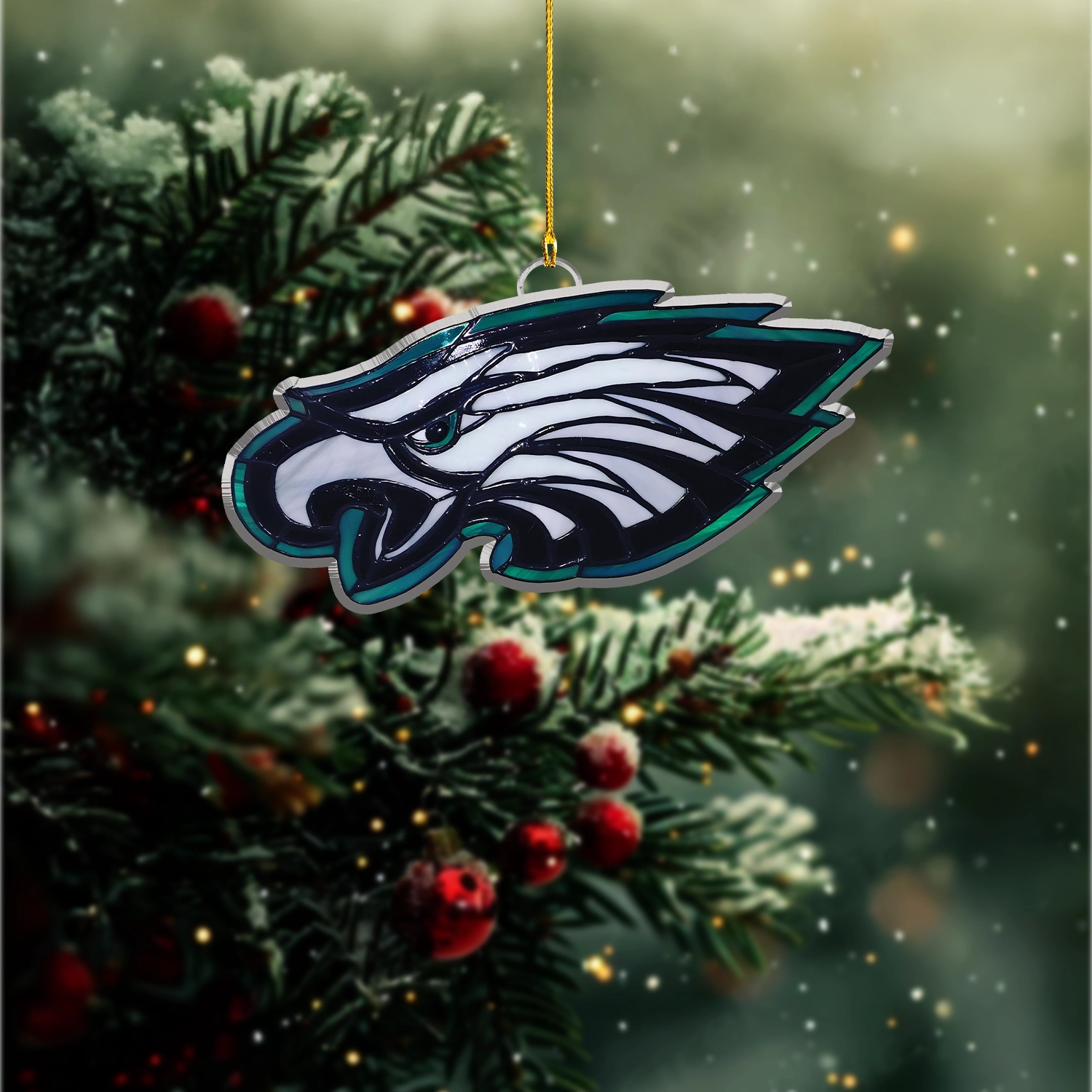Sportswearmerch Philadelphia Eagles NFL x Christmas Acrylic Ornament Gift For Fans