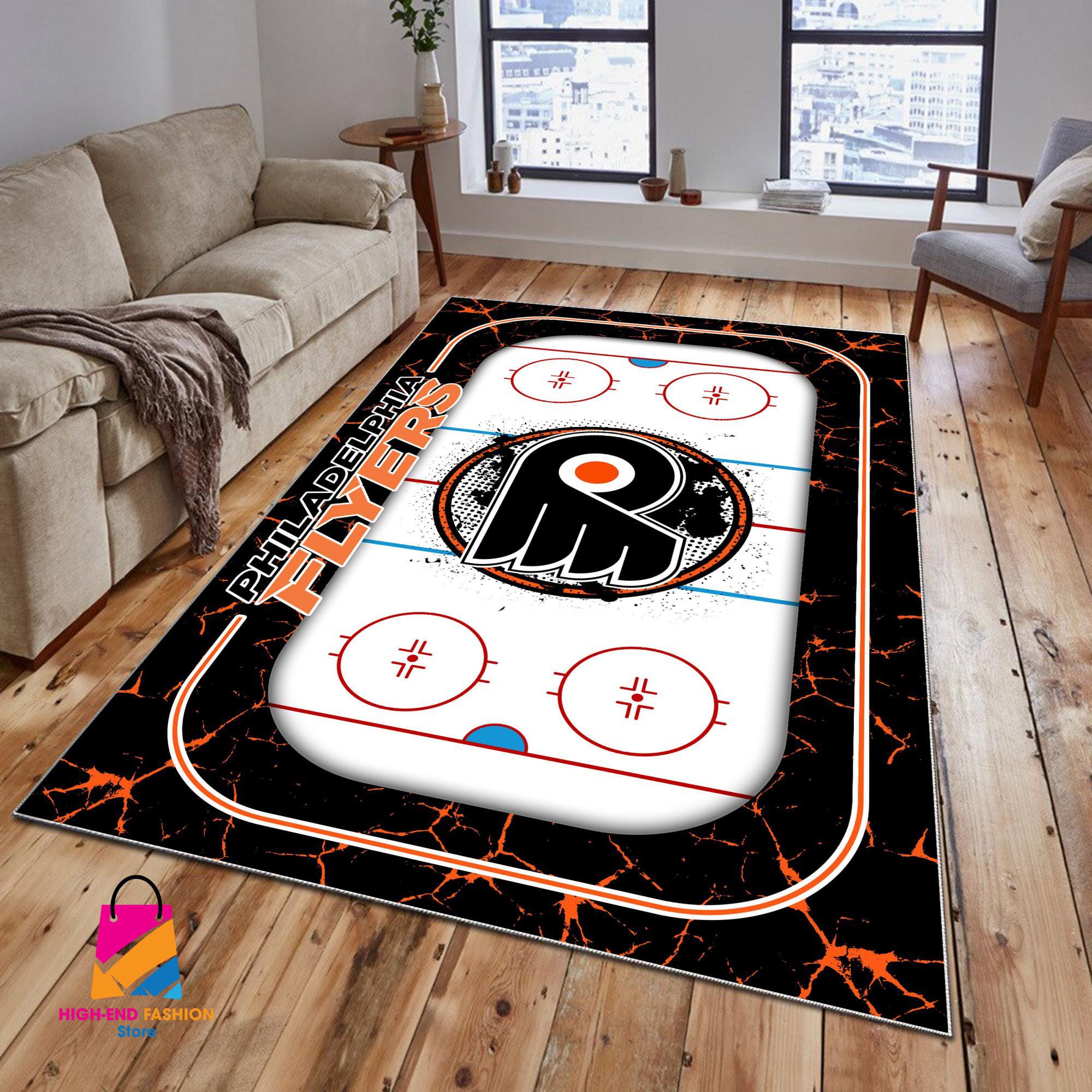 Sportswearmerch Philadelphia Flyers NHL Area Rug For Fan